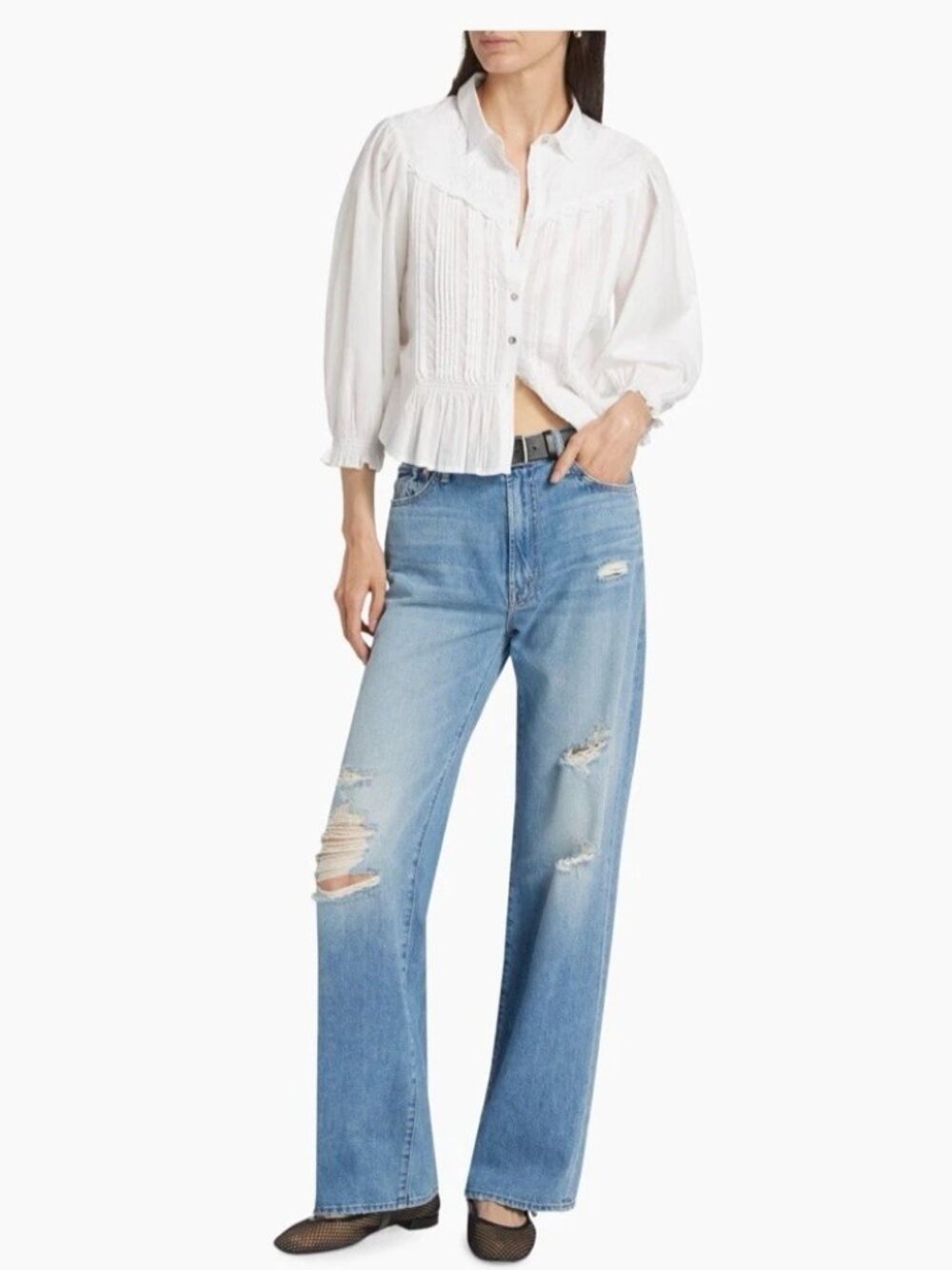 MOTHER DENIM Superior Lil' Dodger Sneak Jeans Size 31 10